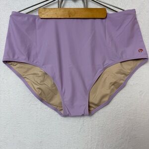 NWT Honey mark Swimwear Bottom 3XL Lilac HighWaisted Classic Briefs Retro Pastel